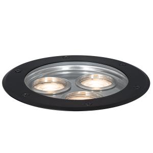 Spot sol extérieur noir 3 lumières IP65