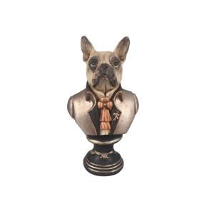Statue buste chien 12.5x11x20.5cm
