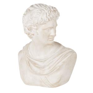 Statue buste d'homme en magnésite écrue H50