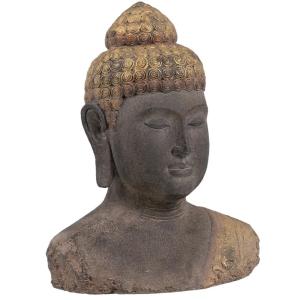 Statue buste de Bouddha antique H45cm