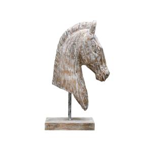Statue cheval Blanc 28x12.5x49 cm
