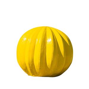 Statue deco cactus boule jaune 20cm