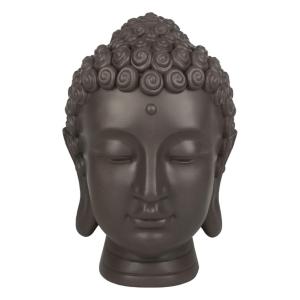 Statue décoration Zen à poser Tête Bouddha en résine marron…