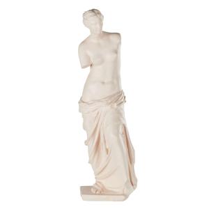 Statue déesse en polyrésine beige rosé H63