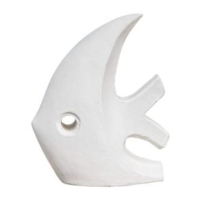 Statue design de jardin poisson petit modèle blanc 50cm