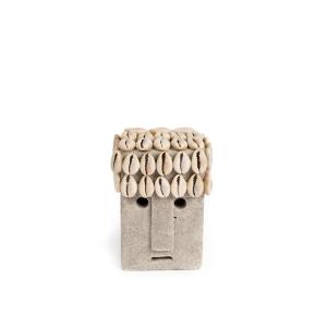 Statue Grès Gris 7x5x11cm