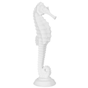 Statue hippocampe en résine blanche 45 cm