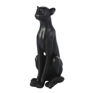 Statue lionne noire H74