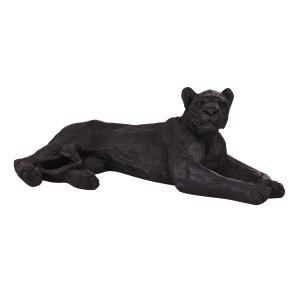 Statue lionne noire L109