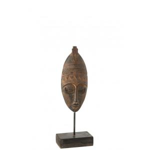 Statuette africaine en plastique marron 21x13x53 cm