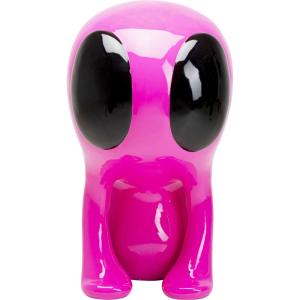 Statuette alien en polyrésine rose H100