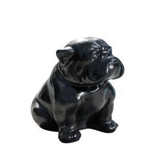 Statuette Bulldog noir H40cm