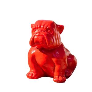 Statuette bulldog Rouge H40cm