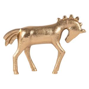 Statuette cheval en métal doré H16
