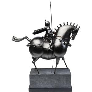 Statuette chevalier en polyrésine et acier H72