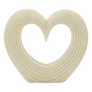 Statuette coeur en résine beige 30x7x26  cm