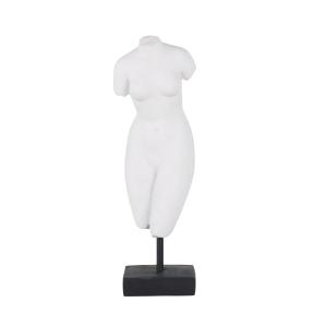 Statuette déesse Vénus blanche et socle noir H38