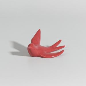 Statuette en porcelaine rose H5