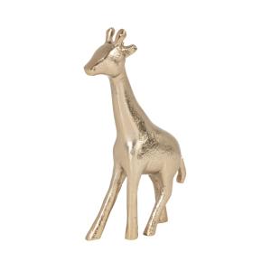 Statuette girafe en aluminium doré H18