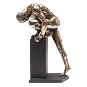 Statuette homme en polyrésine bronze