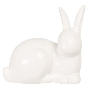 Statuette lapin en grès blanc H16