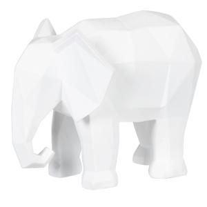 Statuette origami éléphant blanc H12