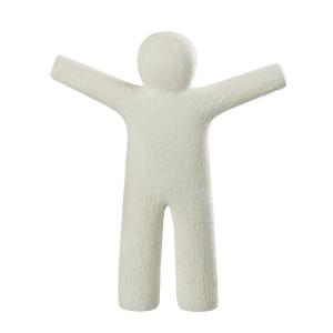 Statuette p'tit maurice bras écarté en synthétique blanc 24…