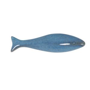 Statuette sardine en grès bleu L15