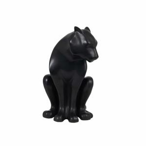 Statuette tigre en dolomite noire H18