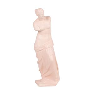 Statuette Vénus en céramique rose poudrée H31