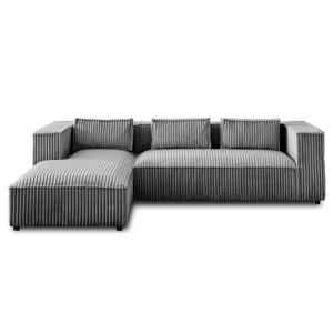 Stella - canapé d'angle gauche - 4 places - en velours côte…
