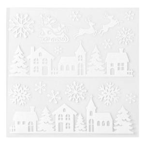 Stickers de vitres maisons en papier blanc