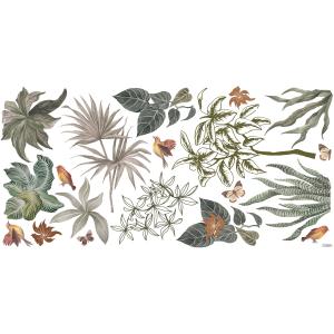 Stickers décor jungle indonésienne en Vinyle Marron 64x130c…