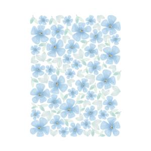 Stickers fleurs sauvages bleues