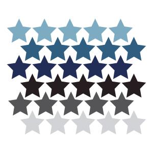Stickers mureaux en vinyle étoiles bleu et gris