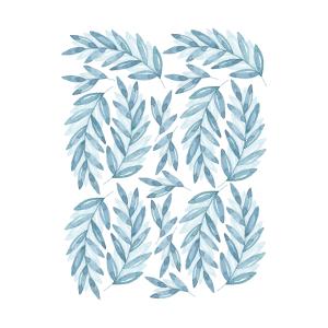 Stickers plantes de laurier aquamarine