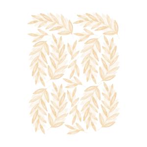 Stickers plantes de laurier beige