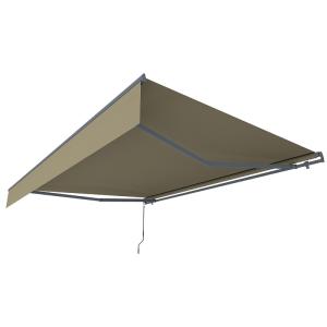 Store banne manuel 2,95 x 2,5 m en aluminium avec toile tau…