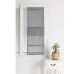 Store bateau en étamine unie etamine anthracite 180 x 60