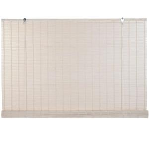 Store enrouleur intérieur en bambou blanc 120x2x175cm