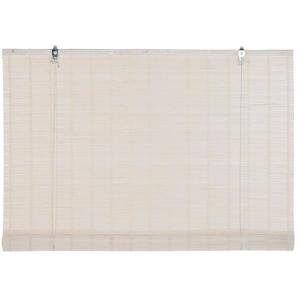 Store enrouleur intérieur en bambou blanc 90x2x175cm