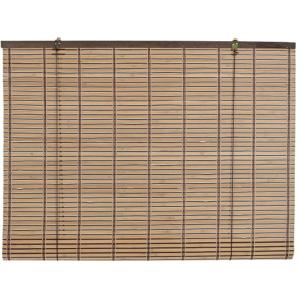 Store enrouleur intérieur en bambou foncé 90x2x175cm