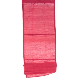 Store voilage en jute et coton rouge 60x200