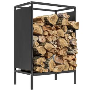 Support de bois de chauffage intérieur/extérieur en acier n…