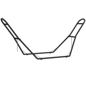 Support de hamac réglable pour 2-3 personnes acier noir