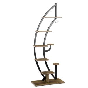 Support pour plantes en métal 7 niveaux marron 60 x 30 x 15…