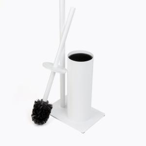 Support WC inox noir ou blanc mat