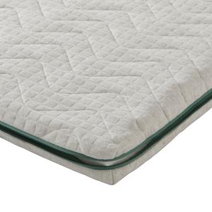 Surmatelas écoresponsable latex naturel blanc 110x190 cm