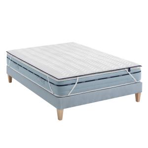 Surmatelas mousse mémoire de forme 5 cm blanc 140x200 cm