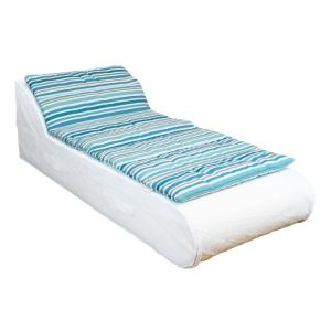 Surmatelas pour  bain de soleil 1 place - Rayures bleues